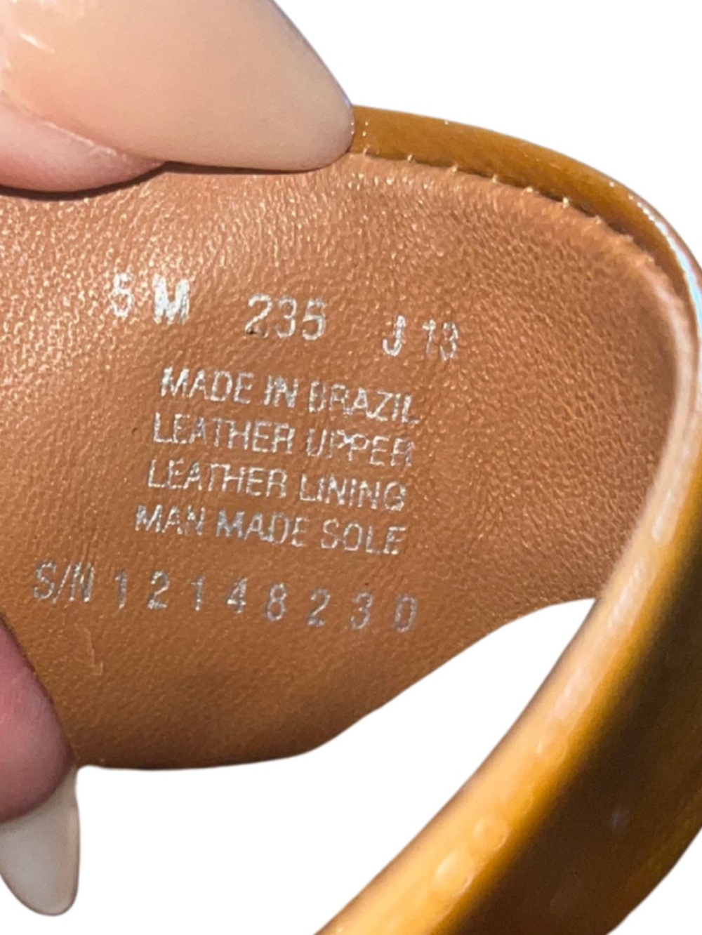 ✨Tory Burch Cameron
Patent Leather Wedge Sandals - Poppy Royal Tan Size 5M✨ - Picture 7 of 9